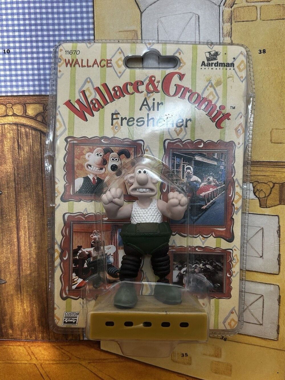Vintage 1996 Wallace & Gromit Air Freshener Figure Wrong Trousers New Sealed